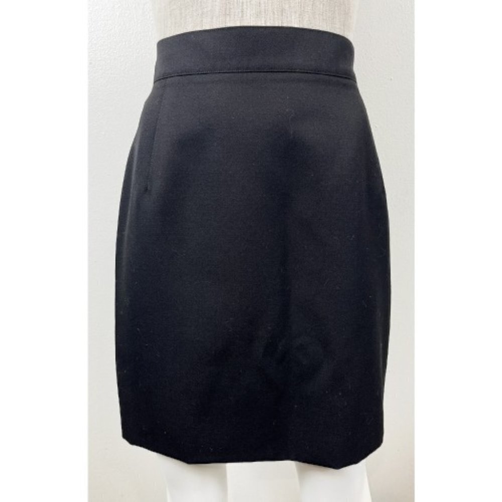 CLAUDE MONTANA BLACK MINI PENCIL SKIRT